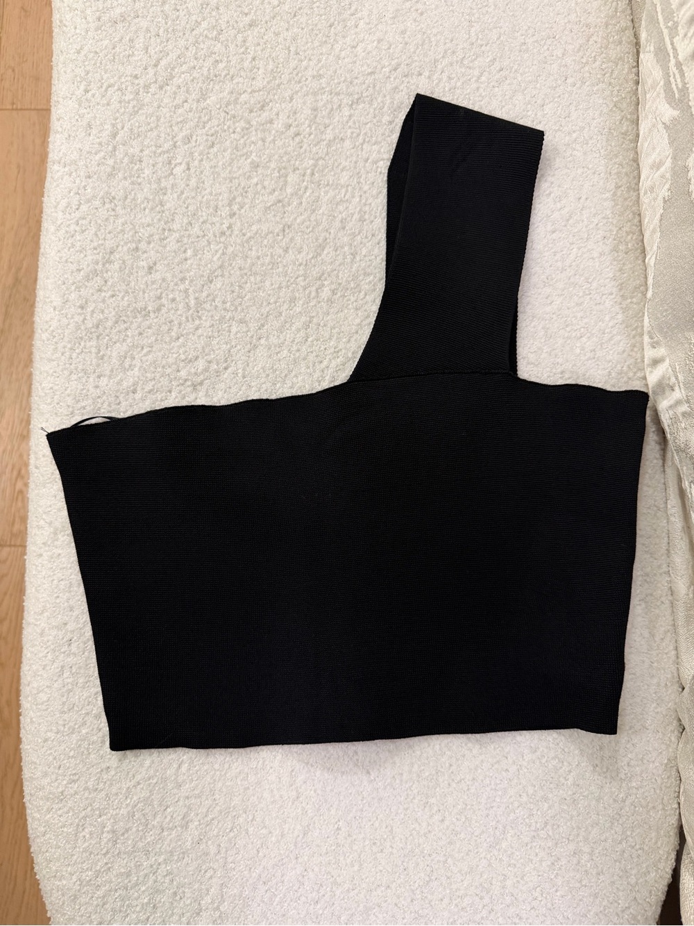A.L.C. Georgia One-Shoulder Knit Crop Top - Sz M